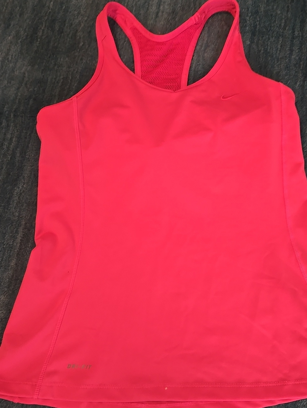 Nike Women's Pink Dri-FIT Shelf Bra Racerback Tank